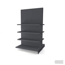 Ihr individuelles Gondelregal | H 210 cm | B 125 cm | T 2x 57 cm | 6 FB T 37 cm | RAL 7015 | Artikelnummer: AFGR-125-210-57-6-37-S