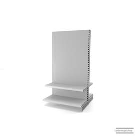 Ihr individuelles Gondelregal | H 180 cm | B 100 cm | T 2x 47 cm | 2 FB T 37 cm | RAL 7035 | Artikelnummer: AFGR-100-180-47-2-37-L