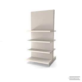 Ihr individuelles Gondelregal | H 210 cm | B 100 cm | T 2x 47 cm | 6 FB T 37 cm | RAL 9001 | Artikelnummer: AFGR-100-210-47-6-37-J