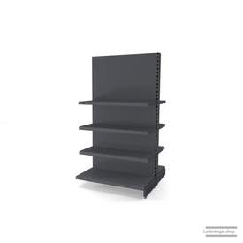 Ihr individuelles Gondelregal | H 180 cm | B 100 cm | T 2x 47 cm | 6 FB T 37 cm | RAL 7015 | Artikelnummer: AFGR-100-180-47-6-37-S