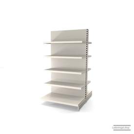 Ihr individuelles Gondelregal | H 180 cm | B 100 cm | T 2x 57 cm | 8 FB T 37 cm | RAL 9001 | Artikelnummer: AFGR-100-180-57-8-37-J