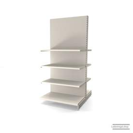 Ihr individuelles Gondelregal | H 210 cm | B 100 cm | T 2x 57 cm | 6 FB T 47 cm | RAL 9001 | Artikelnummer: AFGR-100-210-57-6-47-J