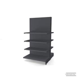 Ihr individuelles Gondelregal | H 180 cm | B 100 cm | T 2x 57 cm | 6 FB T 47 cm | RAL 7015 | Artikelnummer: AFGR-100-180-57-6-47-S