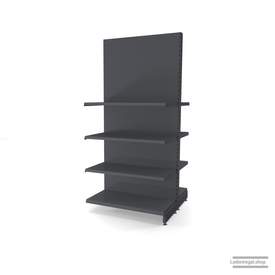 Ihr individuelles Gondelregal | H 210 cm | B 100 cm | T 2x 47 cm | 6 FB T 47 cm | RAL 7015 | Artikelnummer: AFGR-100-210-47-6-47-S