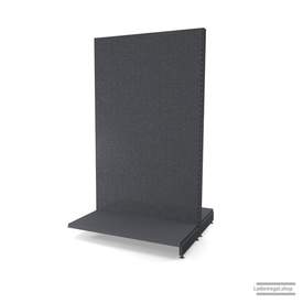 Ihr Gondelregal mit Lochrückwand | H 210 cm | B 125 cm | T 2x 57 cm | 0 FB | RAL 7015 | Artikelnummer: AFGR-125-210-57-0-37-LRW-S