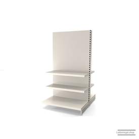 Ihr individuelles Gondelregal | H 180 cm | B 100 cm | T 2x 57 cm | 4 FB T 37 cm | RAL 9001 | Artikelnummer: AFGR-100-180-57-4-37-J