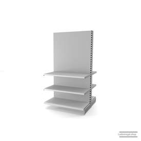 Ihr individuelles Gondelregal | H 180 cm | B 100 cm | T 2x 47 cm | 4 FB T 47 cm | RAL 7035 | Artikelnummer: AFGR-100-180-47-4-47-L