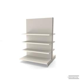 Ihr individuelles Gondelregal | H 180 cm | B 125 cm | T 2x 57 cm | 6 FB T 37 cm | RAL 9001 | Artikelnummer: AFGR-125-180-57-6-37-J