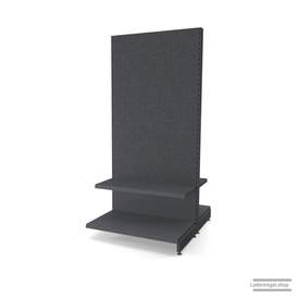 Ihr Gondelregal mit Lochrückwand | H 210 cm | B 100 cm | T 2x 57 cm | 2 FB T 37 cm  | RAL 7015 | Artikelnummer: AFGR-100-210-57-2-37-LRW-S