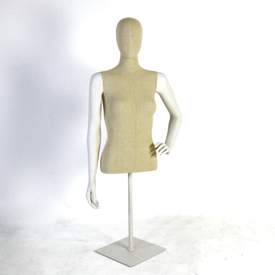 Mannequin weiblich | Stoffüberzug | mit Kopf | H 135 cm | Pose 1 | Artikelnummer: TEX-TOR-FEM-GDB008