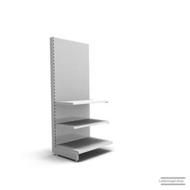Ihr individuelles Wandregal | H 180 cm | B 66,5 cm | T 57 cm | 2 FB T 47 cm | RAL 7035 | Artikelnummer: AF-665-180-57-2-47-L
