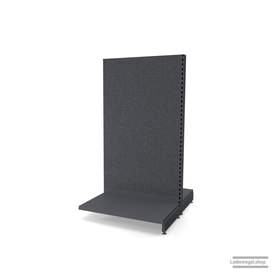 Ihr Gondelregal mit Lochrückwand | H 180 cm | B 100 cm | T 2x 57 cm | 0 FB | RAL 7015 | Artikelnummer: AFGR-100-180-57-0-37-LRW-S