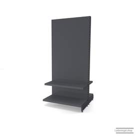 Ihr individuelles Gondelregal | H 210 cm | B 100 cm | T 2x 47 cm | 2 FB T 37 cm | RAL 7015 | Artikelnummer: AFGR-100-210-47-2-37-S