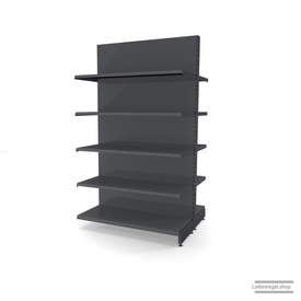 Ihr individuelles Gondelregal | H 210 cm | B 125 cm | T 2x 47 cm | 8 FB T 47 cm | RAL 7015 | Artikelnummer: AFGR-125-210-47-8-47-S