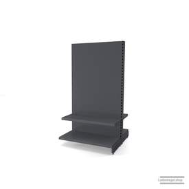 Ihr individuelles Gondelregal | H 180 cm | B 100 cm | T 2x 47 cm | 2 FB T 37 cm | RAL 7015 | Artikelnummer: AFGR-100-180-47-2-37-S