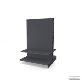 Ihr individuelles Gondelregal | H 180 cm | B 125 cm | T 2x 57 cm | 2 FB T 47 cm | RAL 7015 | Artikelnummer: AFGR-125-180-57-2-47-S