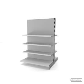 Ihr individuelles Gondelregal | H 180 cm | B 125 cm | T 2x 57 cm | 6 FB T 37 cm | RAL 7035 | Artikelnummer: AFGR-125-180-57-6-37-L