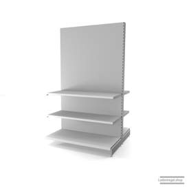 Ihr individuelles Gondelregal | H 210 cm | B 125 cm | T 2x 57 cm | 4 FB T 47 cm | RAL 7035 | Artikelnummer: AFGR-125-210-57-4-47-L