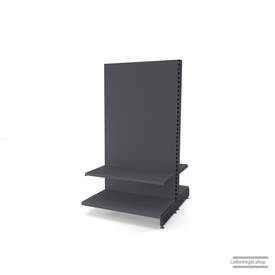 Ihr individuelles Gondelregal | H 180 cm | B 100 cm | T 2x 57 cm | 2 FB T 47 cm | RAL 7015 | Artikelnummer: AFGR-100-180-57-2-47-S