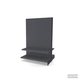 Ihr individuelles Gondelregal | H 180 cm | B 125 cm | T 2x 47 cm | 2 FB T 37 cm | RAL 7015 | Artikelnummer: AFGR-125-180-47-2-37-S