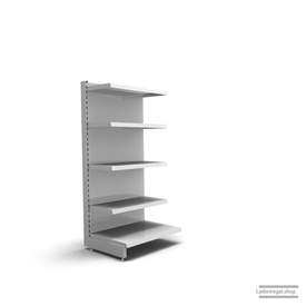 Ihr individuelles Wandregal | H 160 cm | B 66,5 cm | T 57 cm | 4 FB T 37 cm | RAL 7035 | Artikelnummer: AF-665-160-57-4-37-L