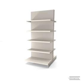 Ihr individuelles Gondelregal | H 210 cm | B 100 cm | T 2x 57 cm | 8 FB T 37 cm | RAL 9001 | Artikelnummer: AFGR-100-210-57-8-37-J