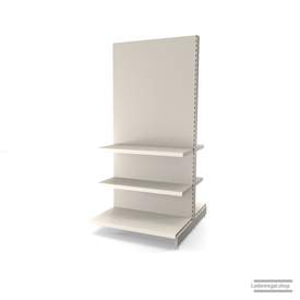 Ihr individuelles Gondelregal | H 210 cm | B 100 cm | T 2x 57 cm | 4 FB T 37 cm | RAL 9001 | Artikelnummer: AFGR-100-210-57-4-37-J