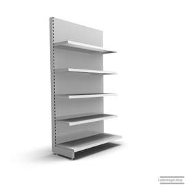 Ihr individuelles Wandregal | H 210 cm | B 100 cm | T 47 cm | 4 FB T 37 cm | RAL 7035 | Artikelnummer: AF-100-210-47-4-37-L