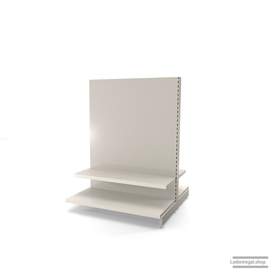 Ihr individuelles Gondelregal | H 160 cm | B 125 cm | T 2x 57 cm | 2 FB T 37 cm | RAL 9001 | Artikelnummer: AFGR-125-160-57-2-37-J