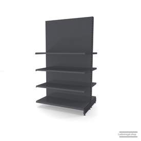 Ihr individuelles Gondelregal | H 210 cm | B 125 cm | T 2x 47 cm | 6 FB T 47 cm | RAL 7015 | Artikelnummer: AFGR-125-210-47-6-47-S