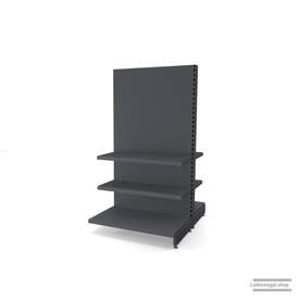Ihr individuelles Gondelregal | H 180 cm | B 100 cm | T 2x 57 cm | 4 FB T 37 cm | RAL 7015 | Artikelnummer: AFGR-100-180-57-4-37-S
