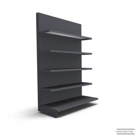 Ihr individuelles Wandregal | H 210 cm | B 125 cm | T 57 cm | 4 FB T 37 cm | RAL 7015 | Artikelnummer: AF-125-210-57-4-37-S