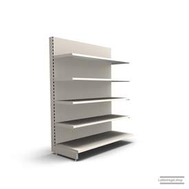 Ihr individuelles Wandregal | H 180 cm | B 125 cm | T 57 cm | 4 FB T 47 cm | RAL 9001 | Artikelnummer: AF-125-180-57-4-47-J