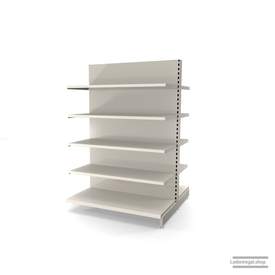 Ihr individuelles Gondelregal | H 180 cm | B 125 cm | T 2x 57 cm | 8 FB T 47 cm | RAL 9001 | Artikelnummer: AFGR-125-180-57-8-47-J