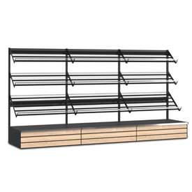 Obst-/Gemüseregal, Typ 1 | H 162 cm | B 380 cm | T 90 cm | Artikelnummer: OG-BG-WR-TYP1