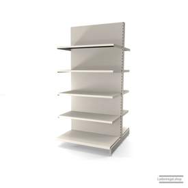 Ihr individuelles Gondelregal | H 210 cm | B 100 cm | T 2x 57 cm | 8 FB T 47 cm | RAL 9001 | Artikelnummer: AFGR-100-210-57-8-47-J