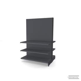 Ihr individuelles Gondelregal | H 180 cm | B 125 cm | T 2x 47 cm | 4 FB T 47 cm | RAL 7015 | Artikelnummer: AFGR-125-180-47-4-47-S