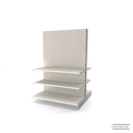 Ihr individuelles Gondelregal | H 180 cm | B 125 cm | T 2x 57 cm | 4 FB T 47 cm | RAL 9001 | Artikelnummer: AFGR-125-180-57-4-47-J