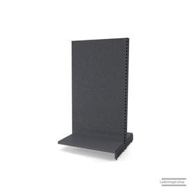 Ihr Gondelregal mit Lochrückwand | H 180 cm | B 100 cm | T 2x 47 cm | 0 FB | RAL 7015 | Artikelnummer: AFGR-100-180-47-0-37-LRW-S