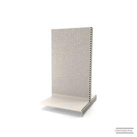 Ihr Gondelregal mit Lochrückwand | H 180 cm | B 100 cm | T 2x 57 cm | 0 FB | RAL 9001 | Artikelnummer: AFGR-100-180-57-0-37-LRW-J