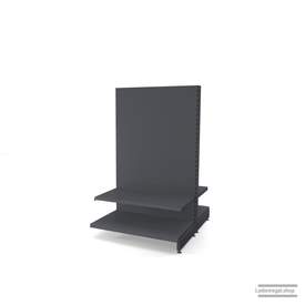 Ihr individuelles Gondelregal | H 160 cm | B 100 cm | T 2x 57 cm | 2 FB T 47 cm | RAL 7015 | Artikelnummer: AFGR-100-160-57-2-47-S