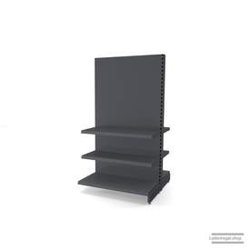 Ihr individuelles Gondelregal | H 180 cm | B 100 cm | T 2x 47 cm | 4 FB T 37 cm | RAL 7015 | Artikelnummer: AFGR-100-180-47-4-37-S