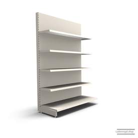 Ihr individuelles Wandregal | H 210 cm | B 125 cm | T 57 cm | 4 FB T 37 cm | RAL 9001 | Artikelnummer: AF-125-210-57-4-37-J