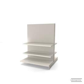 Ihr individuelles Gondelregal | H 160 cm | B 125 cm | T 2x 57 cm | 4 FB T 37 cm | RAL 9001 | Artikelnummer: AFGR-125-160-57-4-37-J