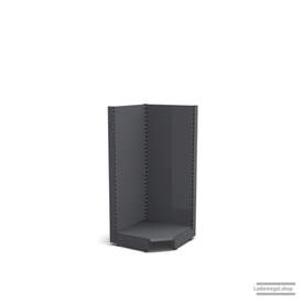 Ihre Verkaufsregal-Innenecke | H 160 cm | B 74 cm | T 47 cm | RAL 7015 | Artikelnummer: SR-74-160-47-0-37-IEK-S