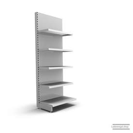 Ihr individuelles Wandregal | H 210 cm | B 66,5 cm | T 47 cm | 4 FB T 37 cm | RAL 7035 | Artikelnummer: AF-665-210-47-4-37-L