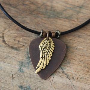 Plektrum Halskette /ENGEL/ | mit Lederkette | Artikelnummer: 0088