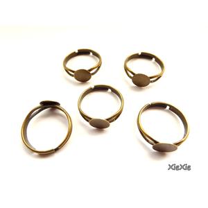 20Stk. Ringrohlinge mit 8mm Pad bronzefarben |  | Artikelnummer: 351