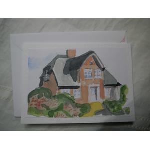 Friesenhaus Sylt aquarelliert, digitalisiert und als Kunstkarte fertig gestellt |  | Artikelnummer: 25-2009