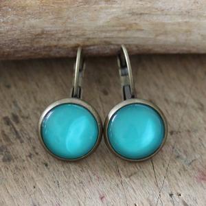 vintage Ohrringe 12 mm /Mauritius/ | blau | Artikelnummer: 4426-6652-6804